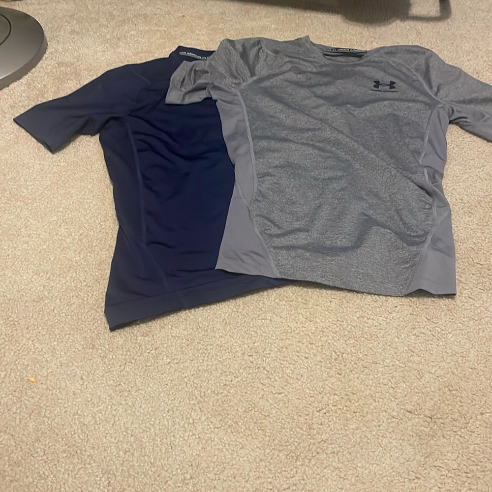Under Armour Dual Pack: Gray and Navy Tees